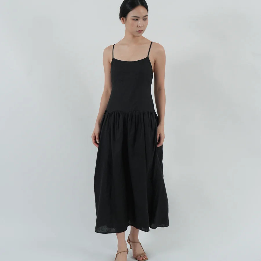 STRAPPY DROPWAIST DRESS