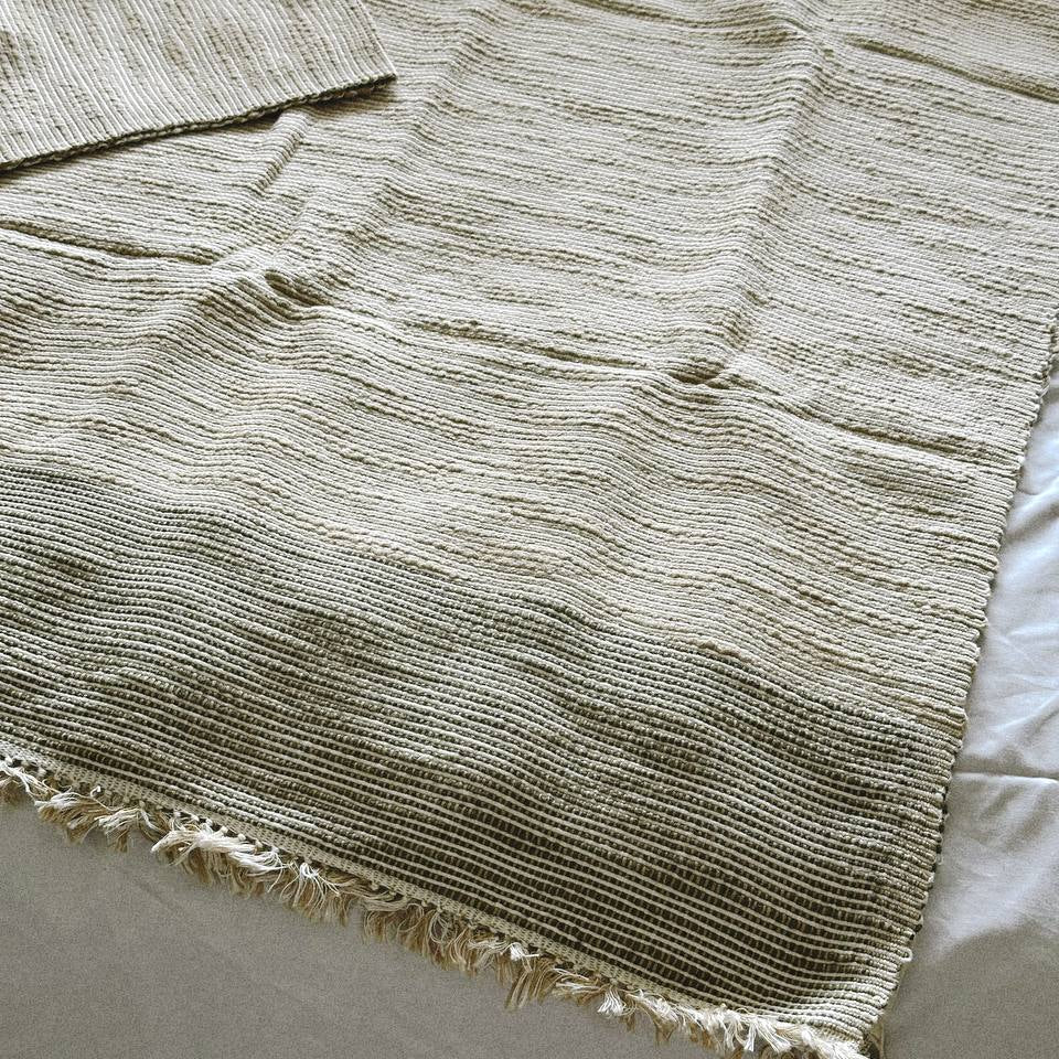 Cambodian Handwoven Throw - Dark Bottom Border