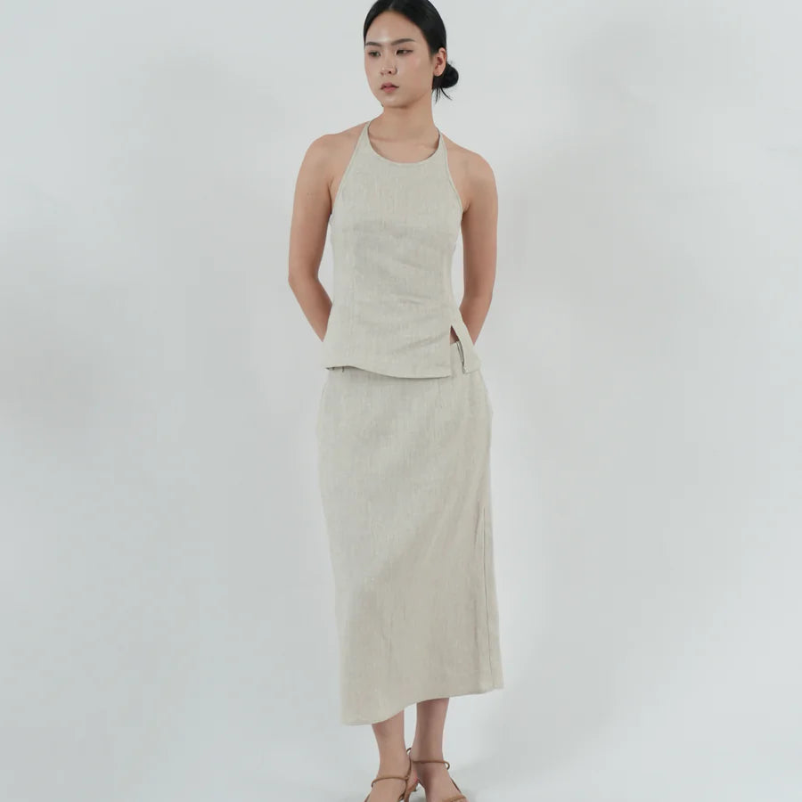 STRAIGHT MIDI SKIRT