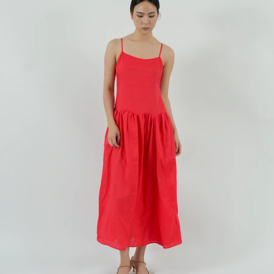 STRAPPY DROPWAIST DRESS