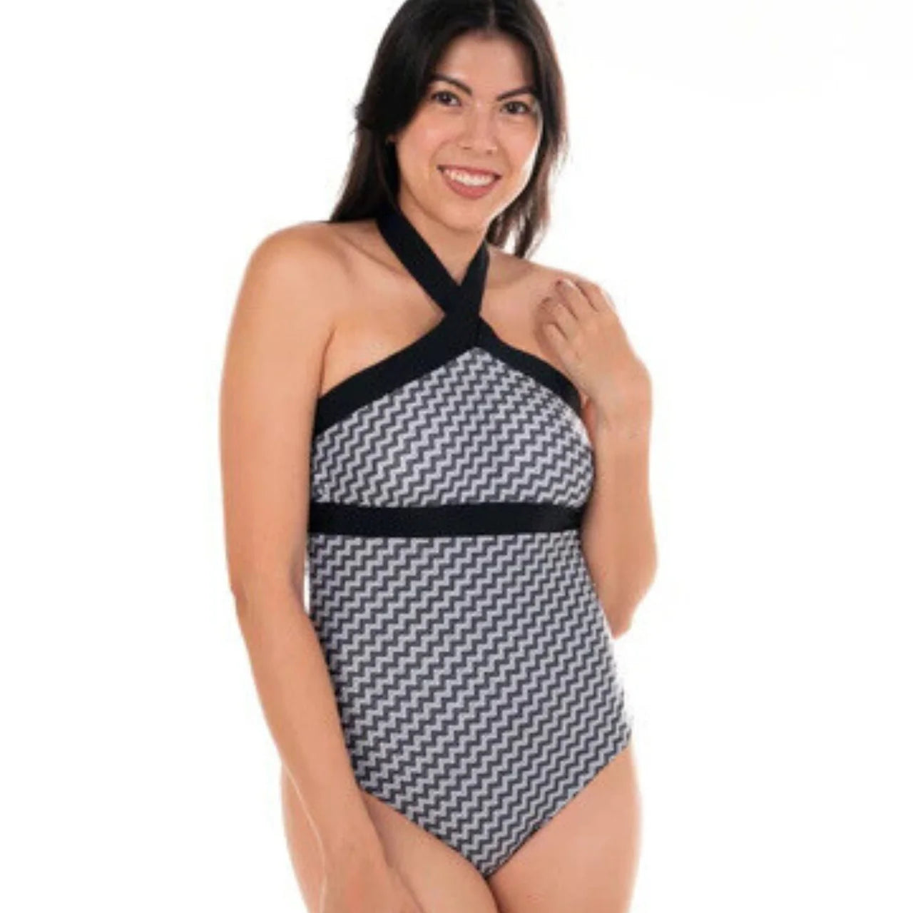 Tenerife High Neck Halter One Piece Swimsuit - Reversible