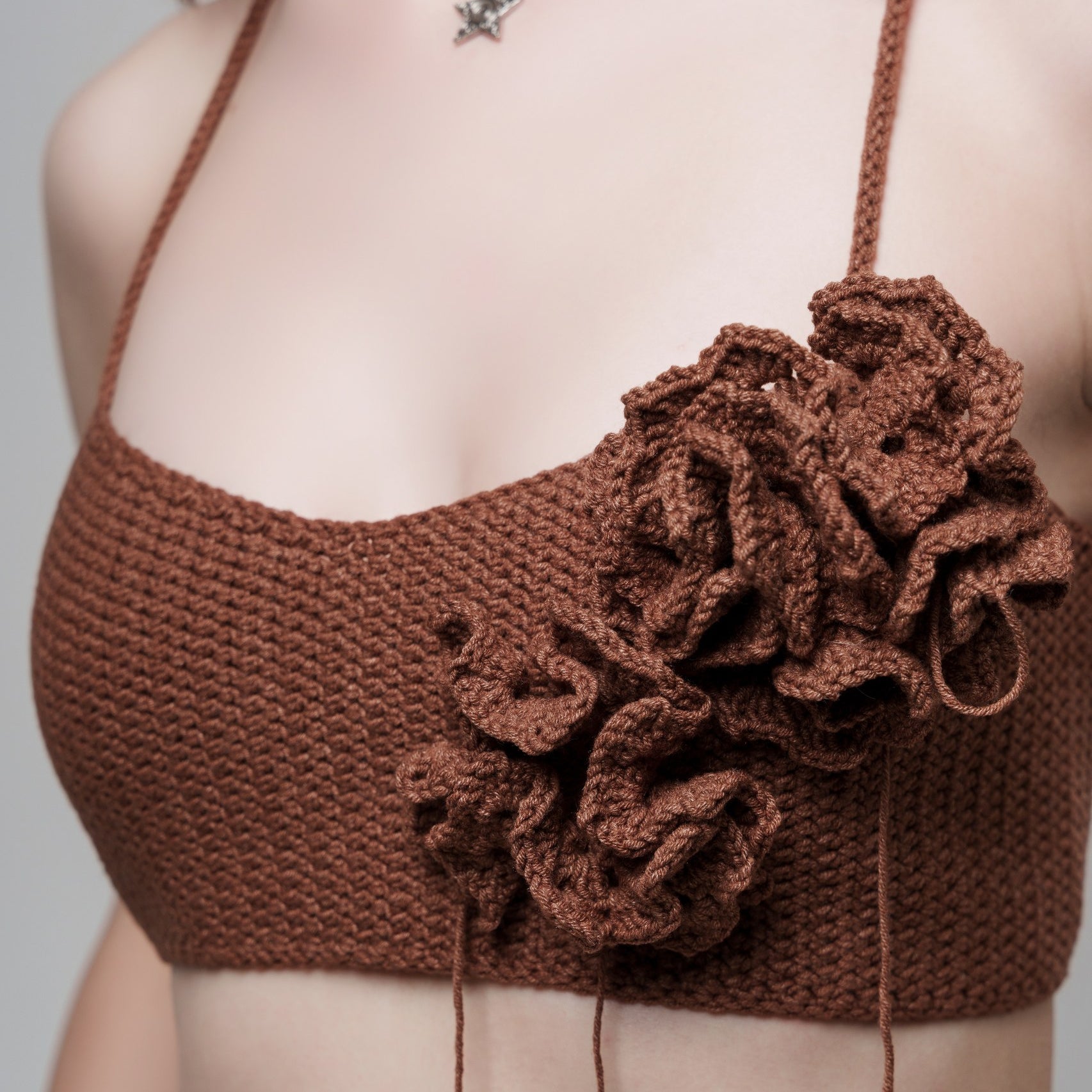 CROCHET CROP TOP WITH TIES