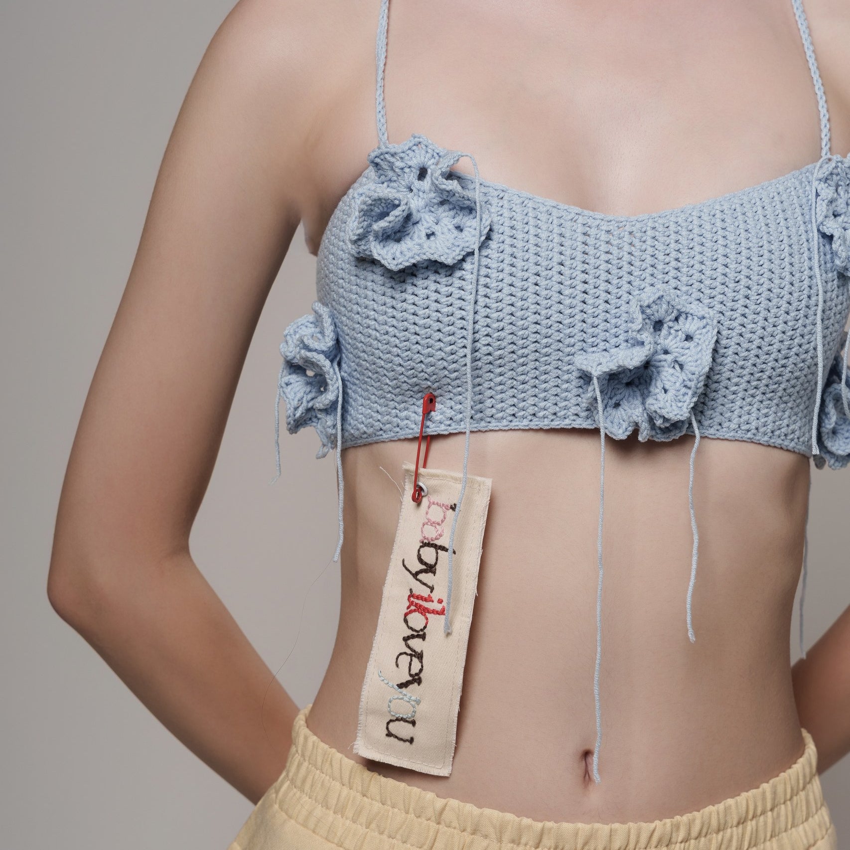 CROCHET CROP TOP WITH TIES