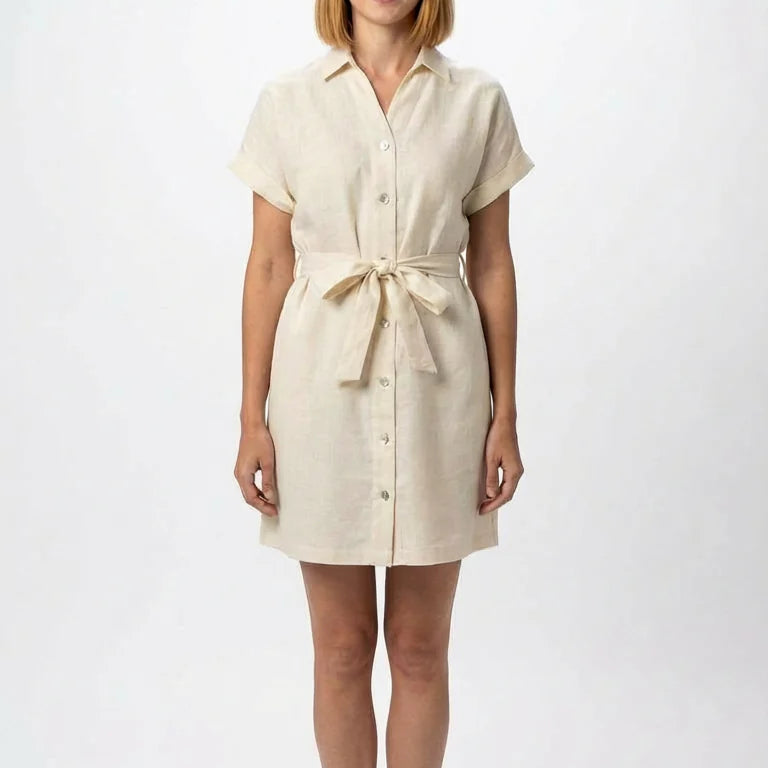 Evia Linen Shirt Dress