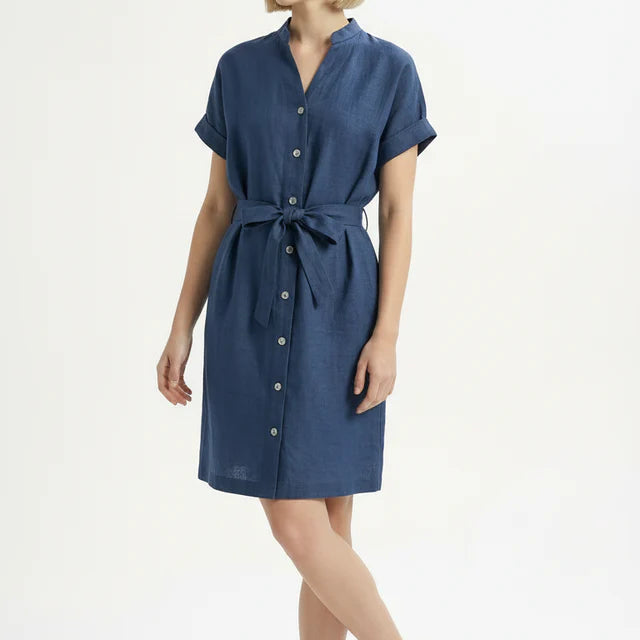 Evia Linen Shirt Dress