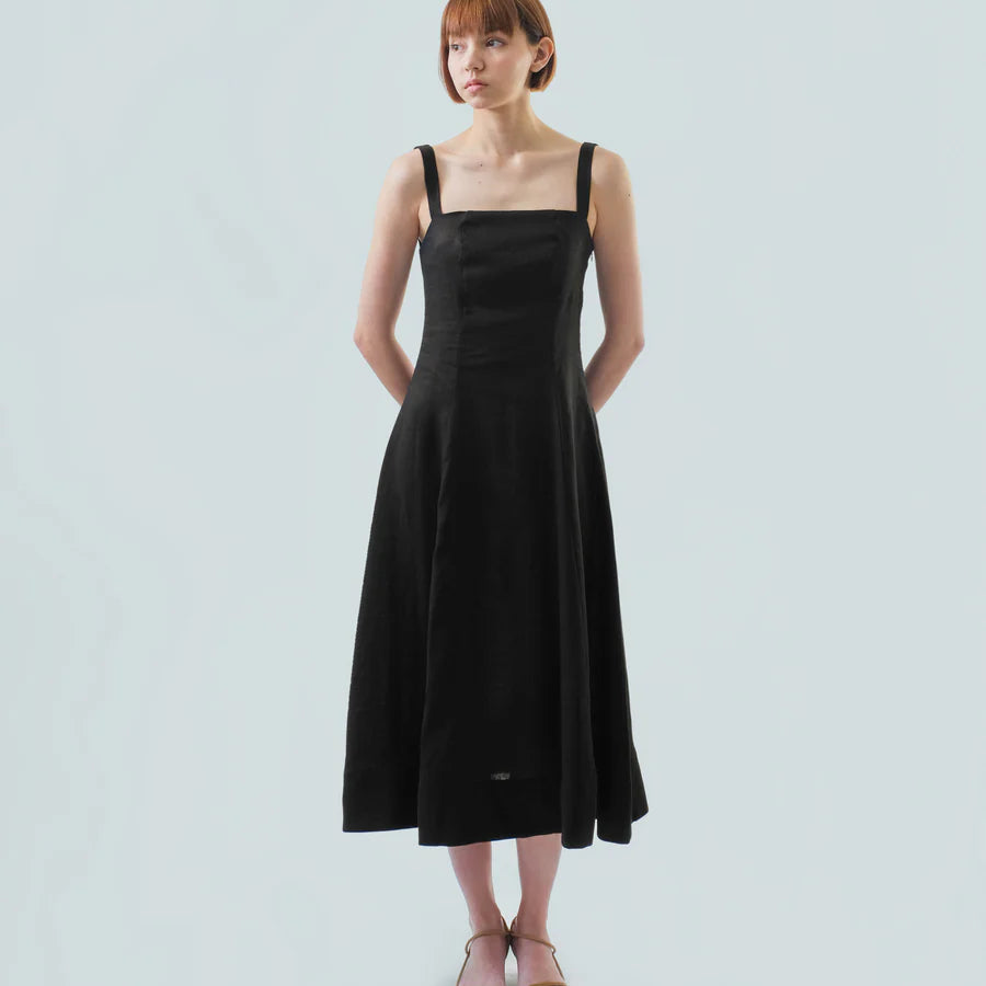 SCOOP BACK TEA DRESS