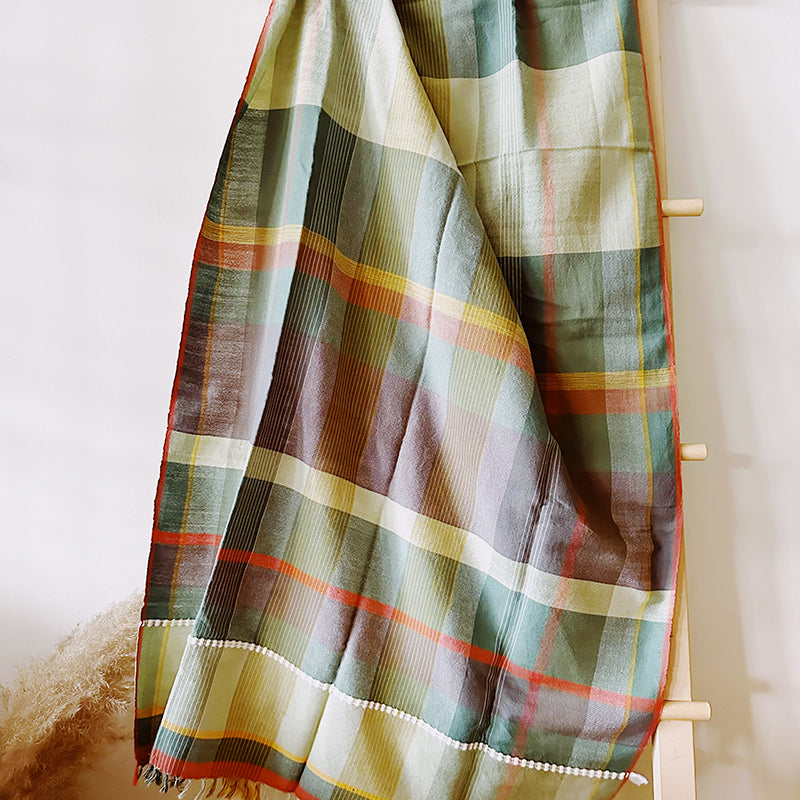 Handwoven Checkered Scarf