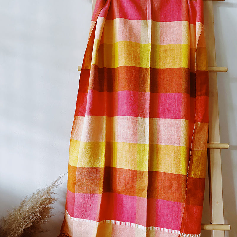 Handwoven Checkered Scarf