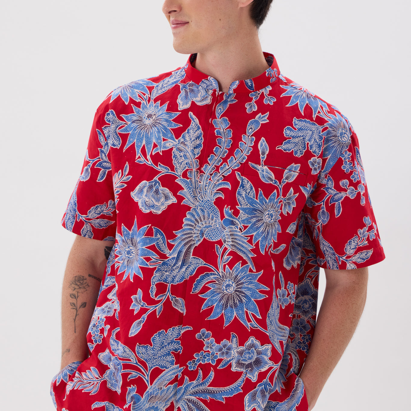 MANDARIN SHORT SLEEVE SHIRT