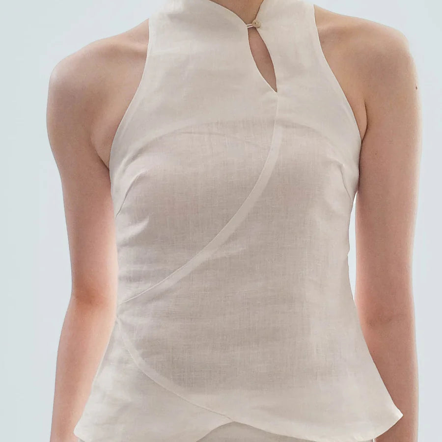 ASYMMETRICAL CHEONGSAM TOP
