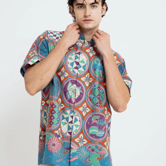 MANDARIN SHORT SLEEVE SHIRT