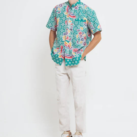 MANDARIN SHORT SLEEVE SHIRT