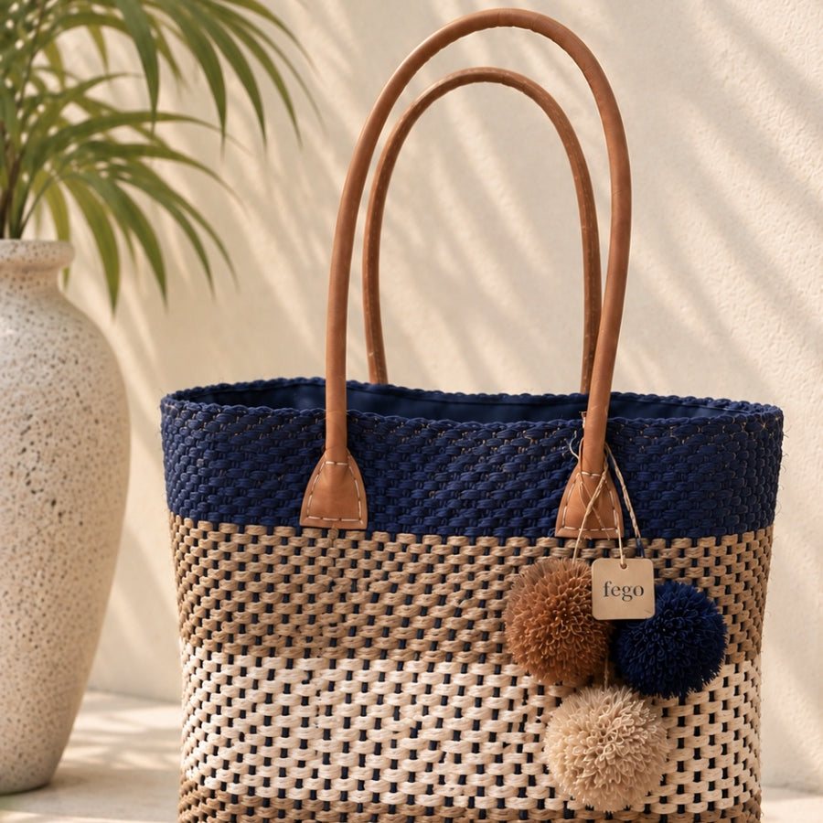 Siesta Sisal Pompom Tote