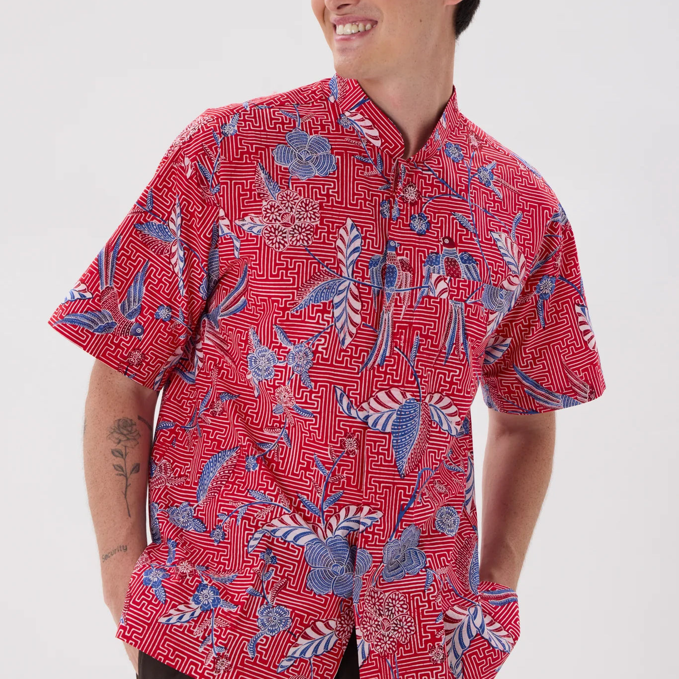 MANDARIN SHORT SLEEVE SHIRT