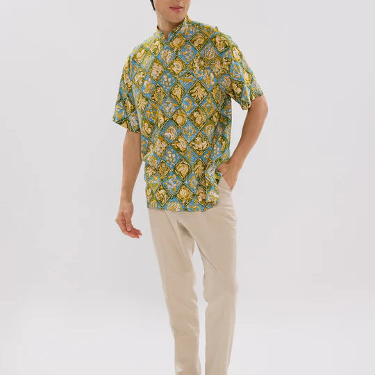 MANDARIN SHORT SLEEVE SHIRT