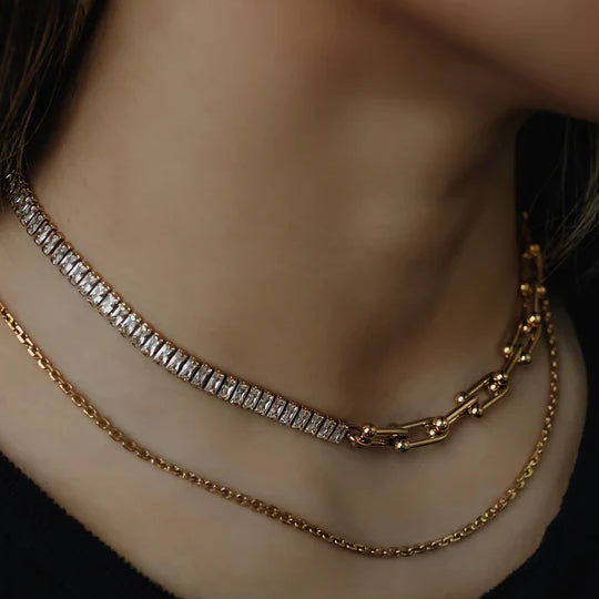 Tennis Baguette Link Chain