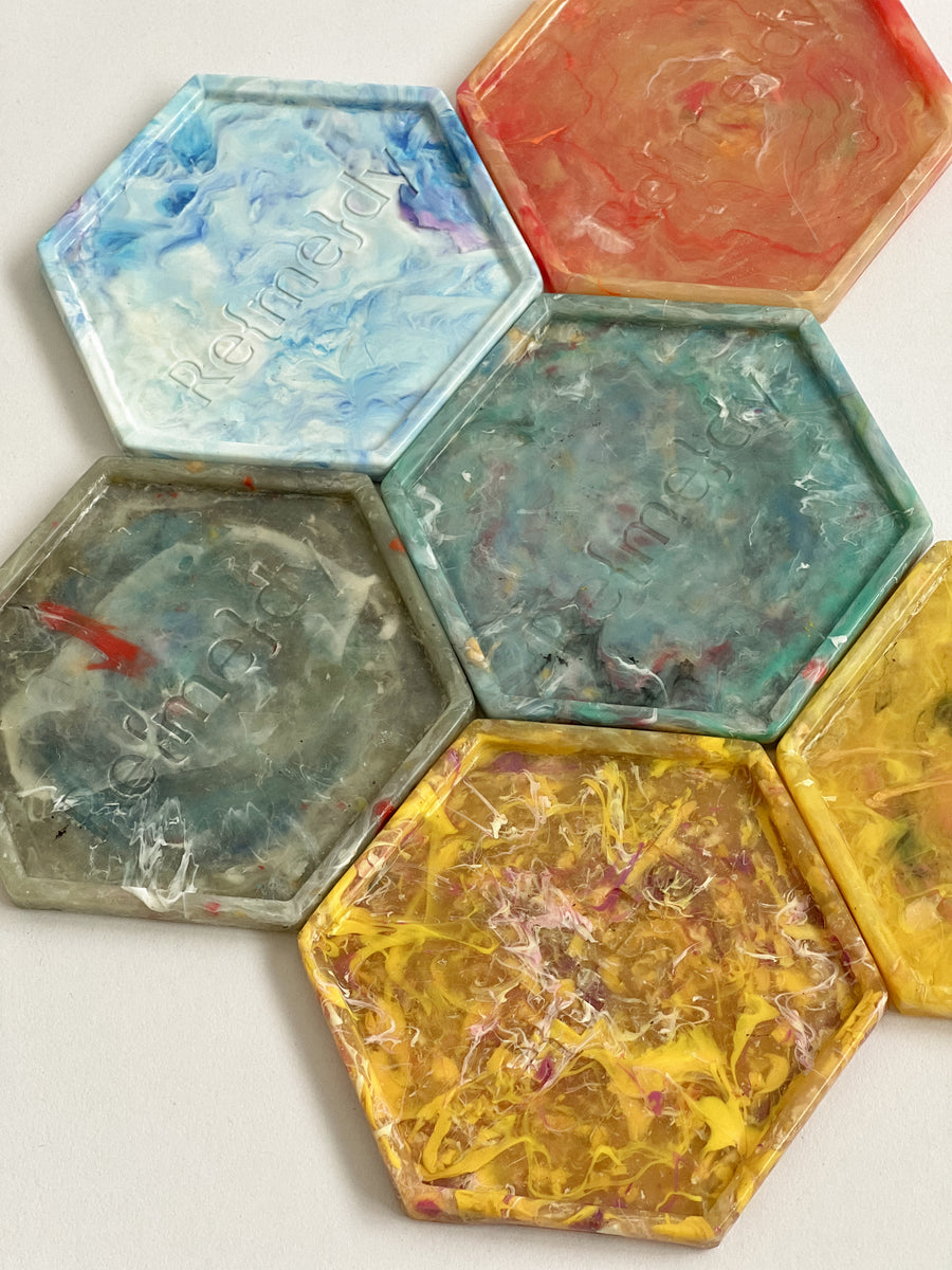 UPCYCLED RE{ME}DY COASTERS