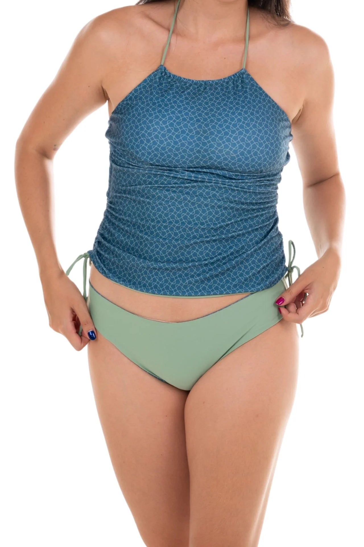 Playa Blanca Sculpting Tankini Top - Reversible