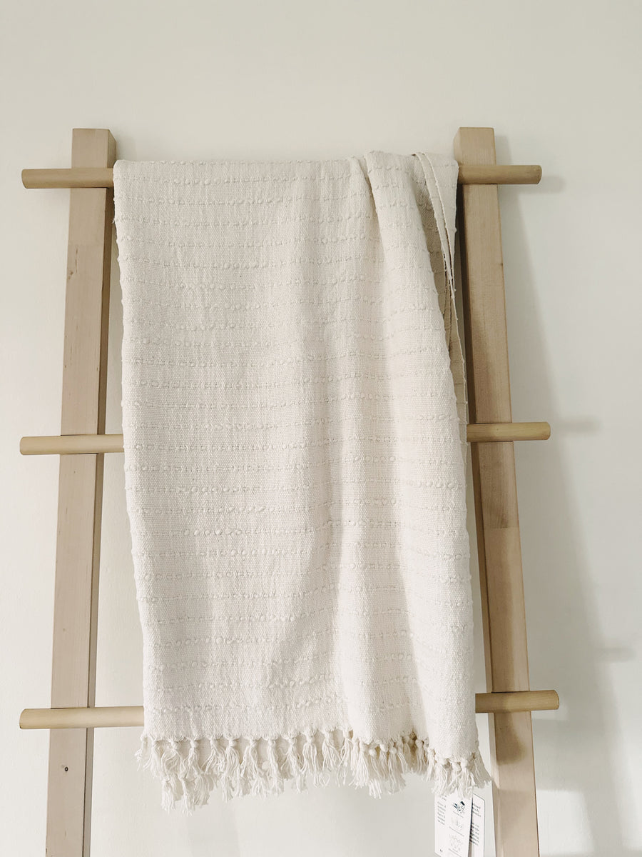 Cambodian Beach Towel - White