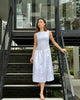 BOAT NECK GATHERED DRESS