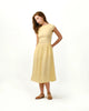 CAP SLEEVE GATHERED DRESS