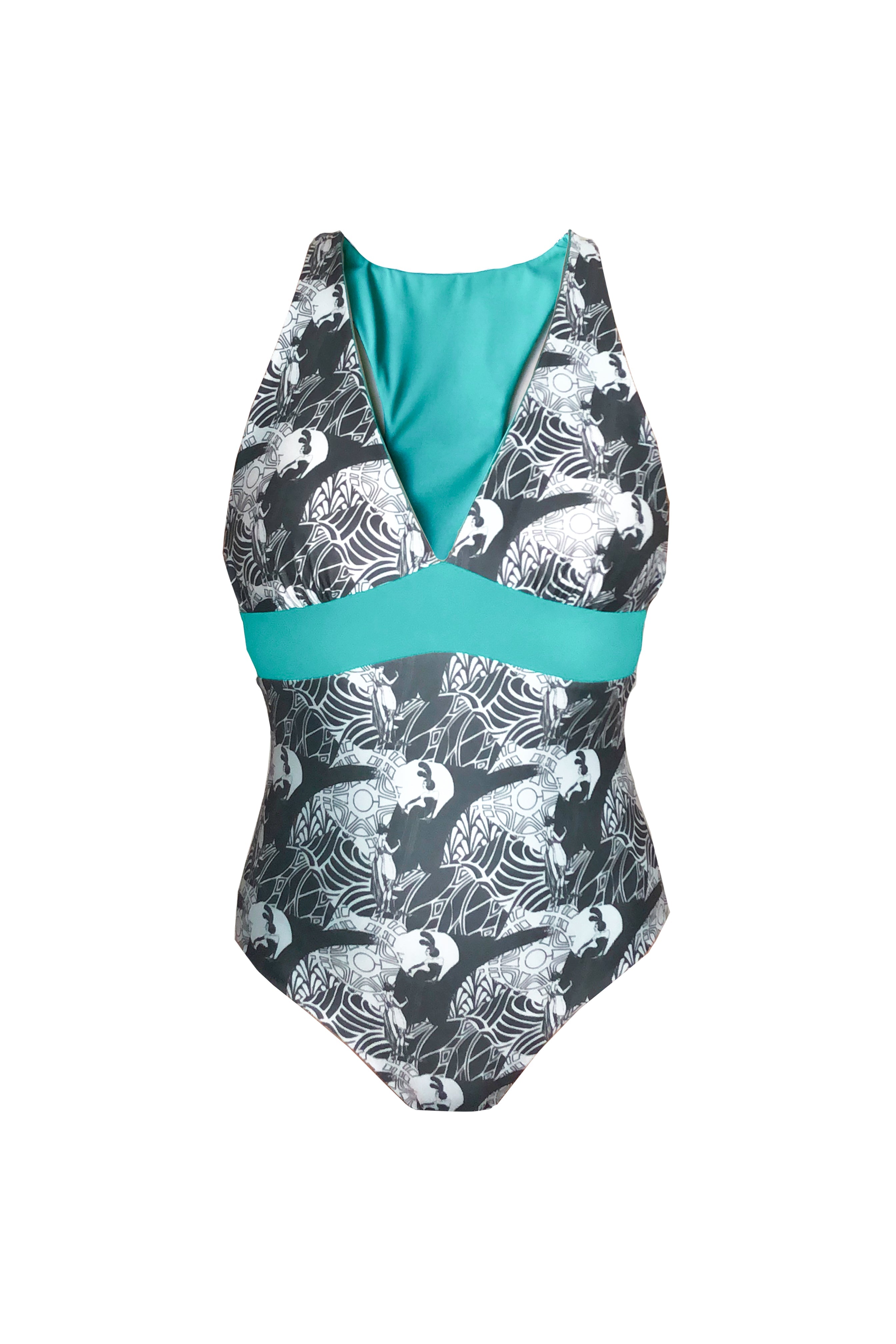 Valencia V-Neck One Piece - Reversible
