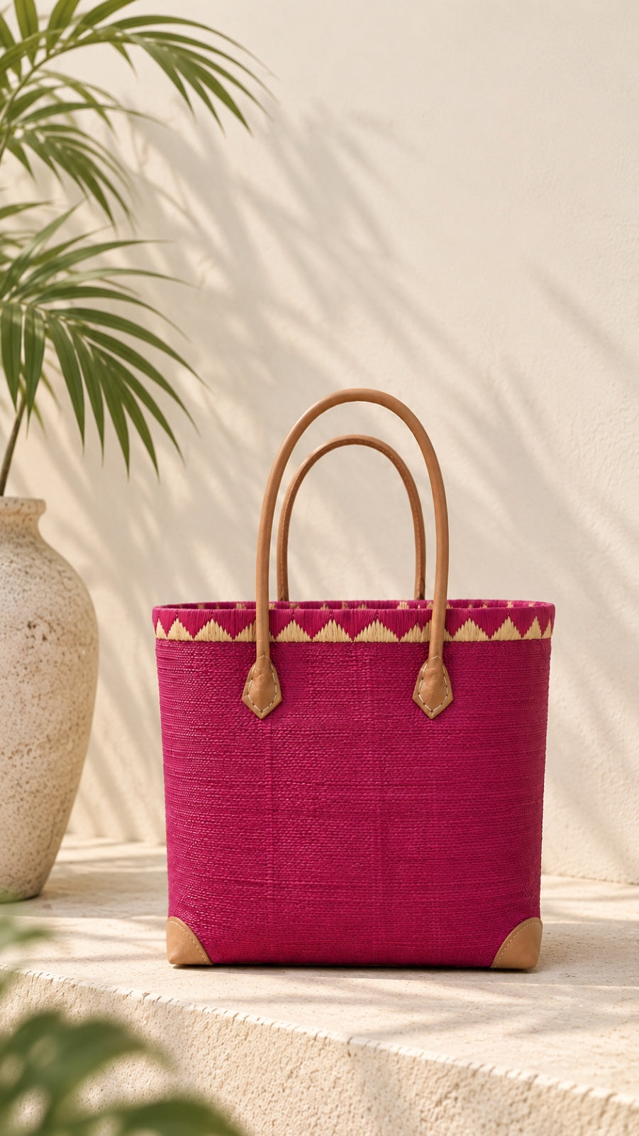 Siesta Sisal Pompom Tote