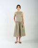 BOAT NECK GATHERED DRESS