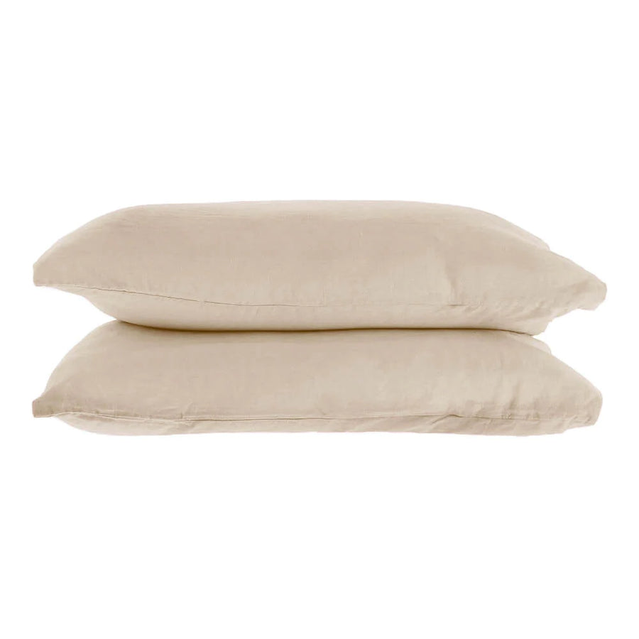 FRENCH LINEN PILLOW CASE PAIR KING