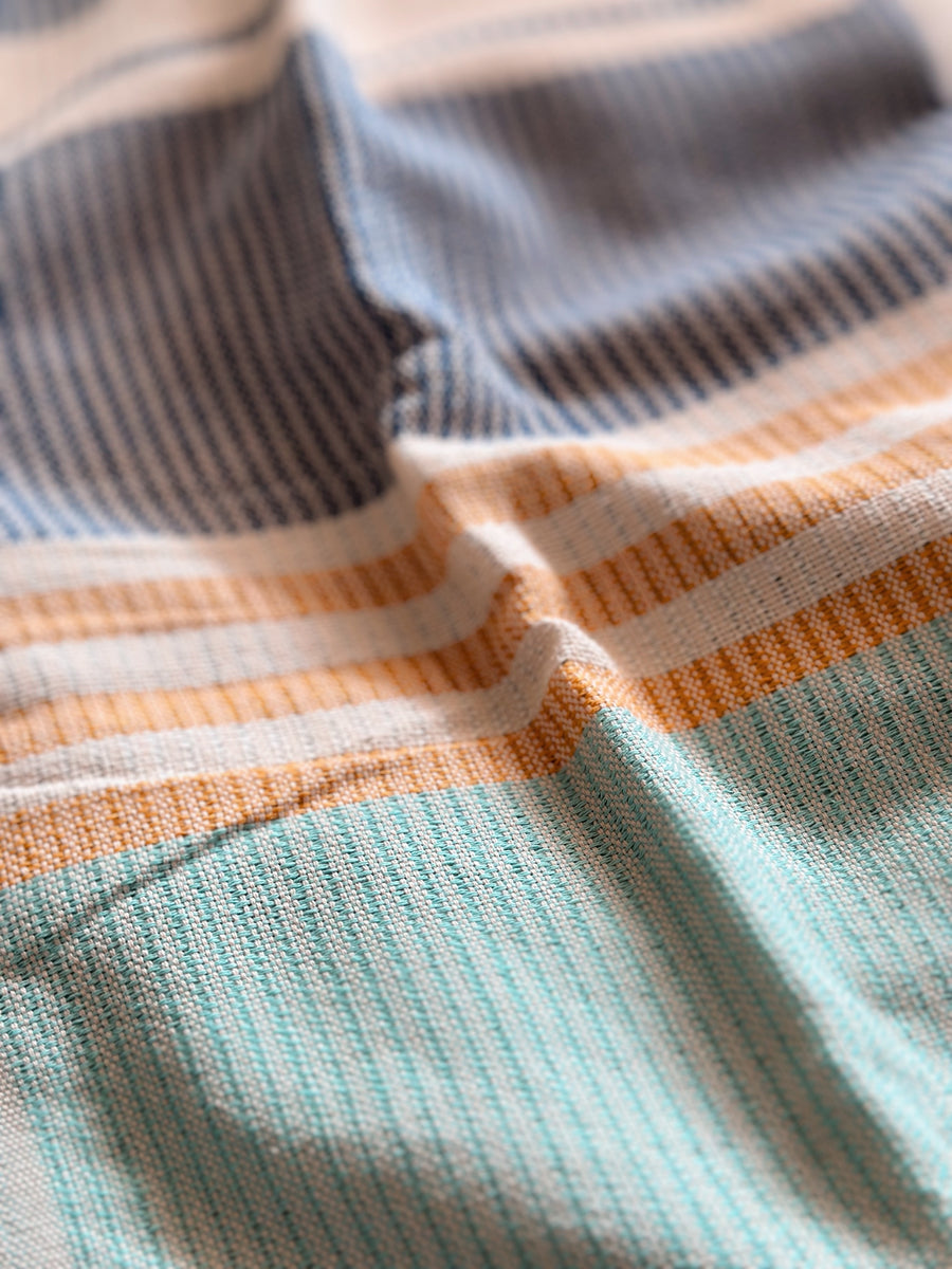 Cambodian Cotton Scarf - Multi Color Stripes