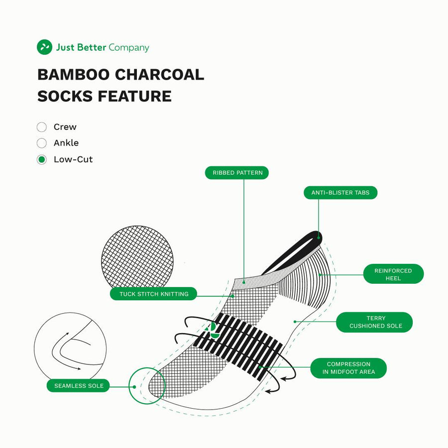 LOW-CUT BAMBOO CHARCOAL SOCKS