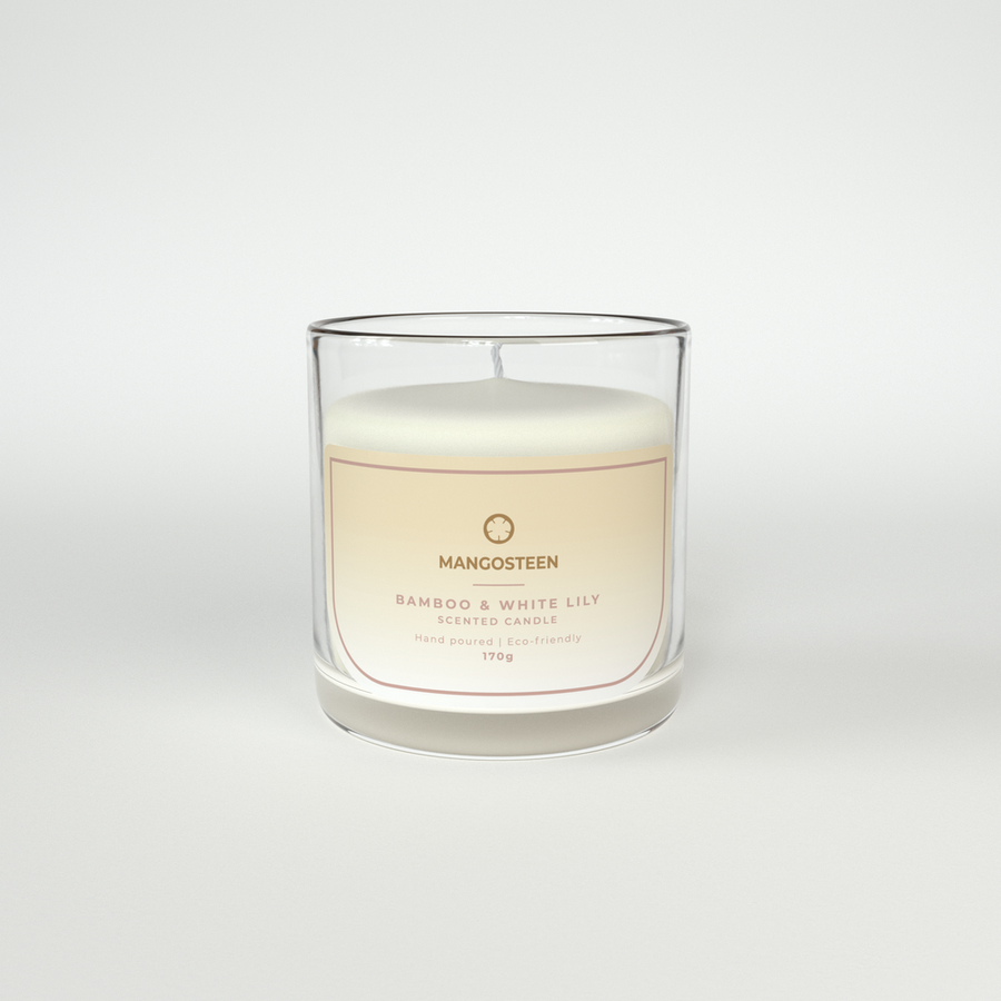ORGANIC SOY WAX CANDLE - BAMBOO & WHITE LILY