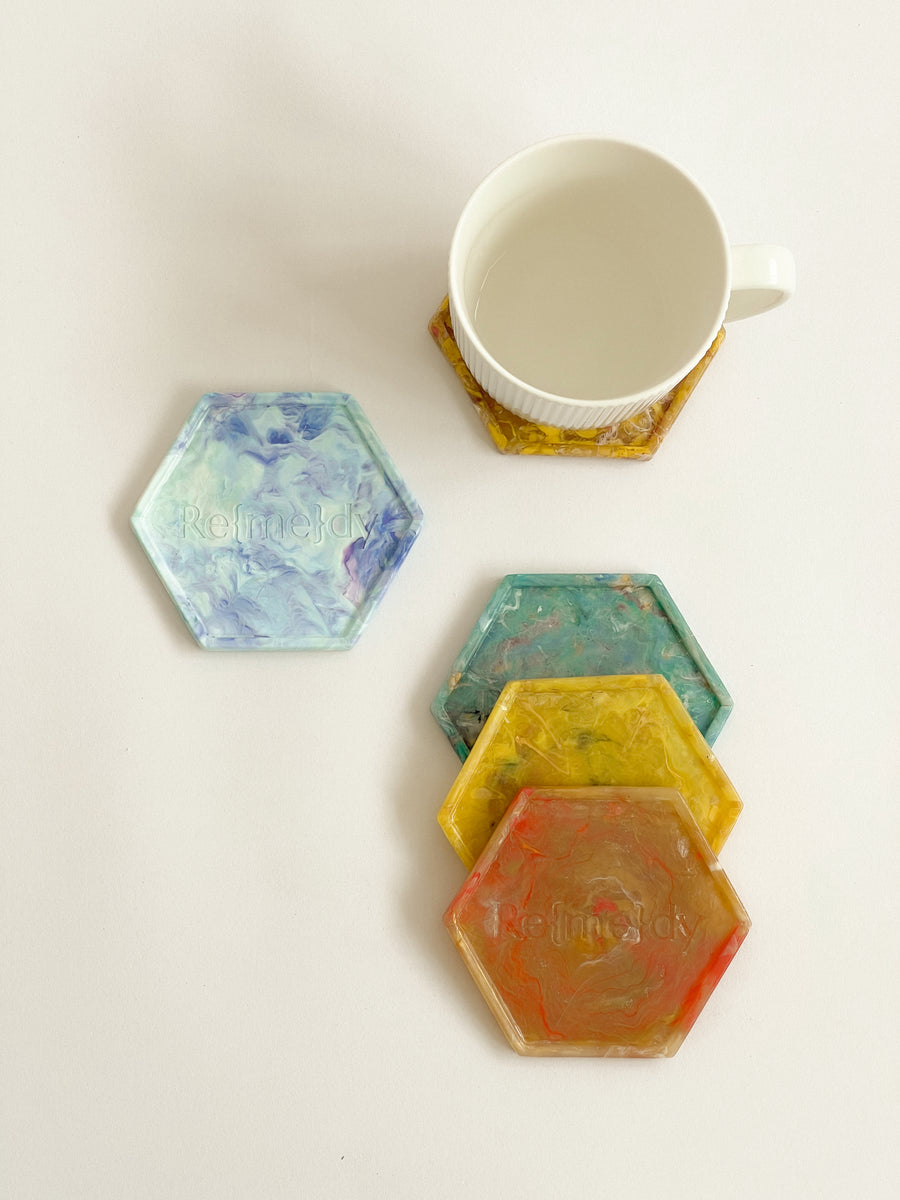 UPCYCLED RE{ME}DY COASTERS