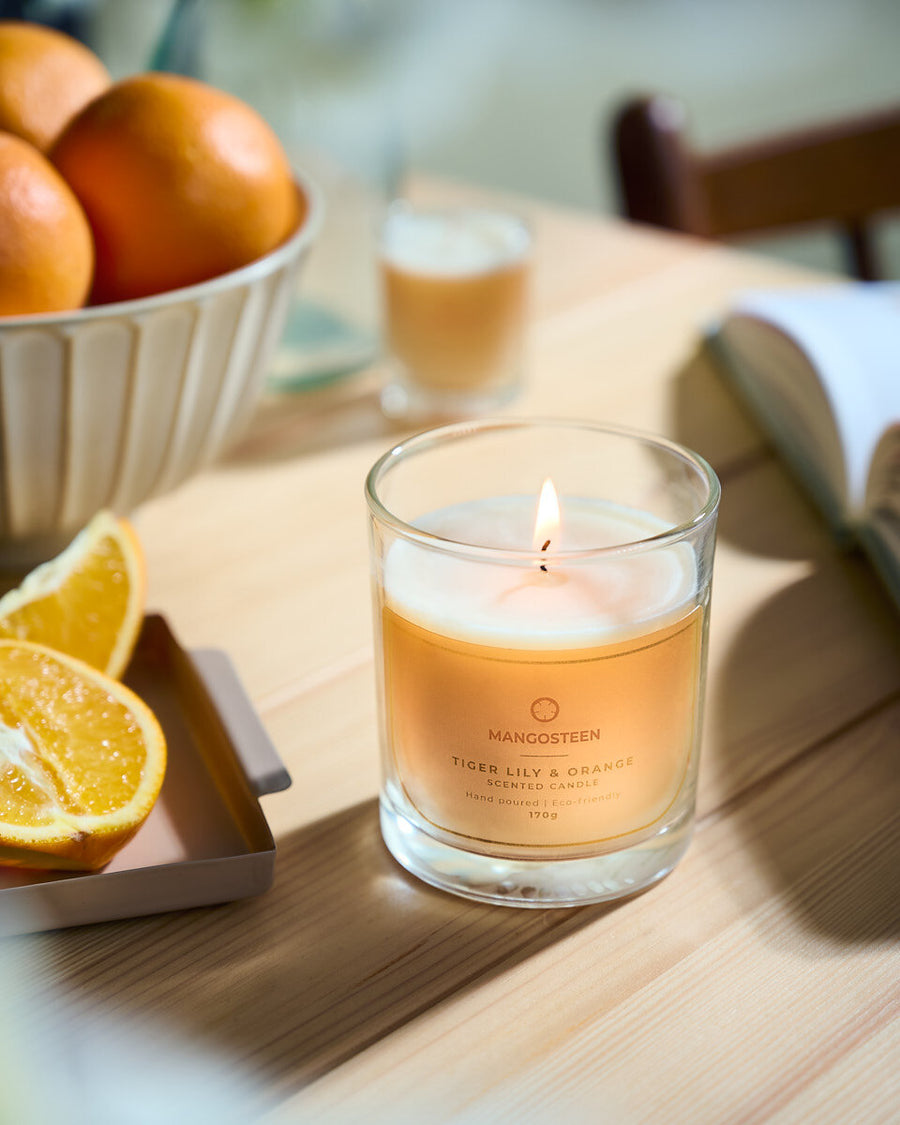 ORGANIC SOY WAX CANDLE - TIGER LILY & ORANGE